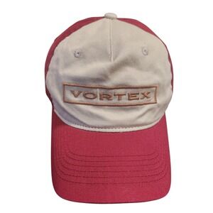 Vortex Optics Snapback Hat Mens Maroon Cream Two Tone Embroidered Baseball Cap
